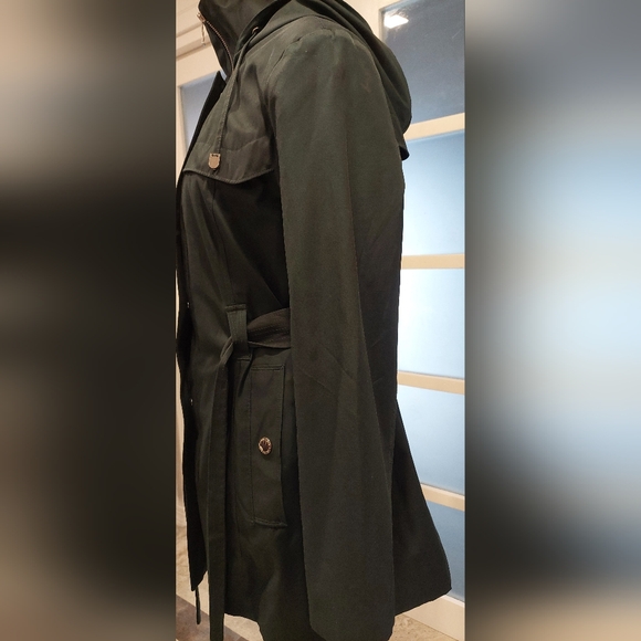 London Fog Forest Green Trench Coat - Picture 7 of 13